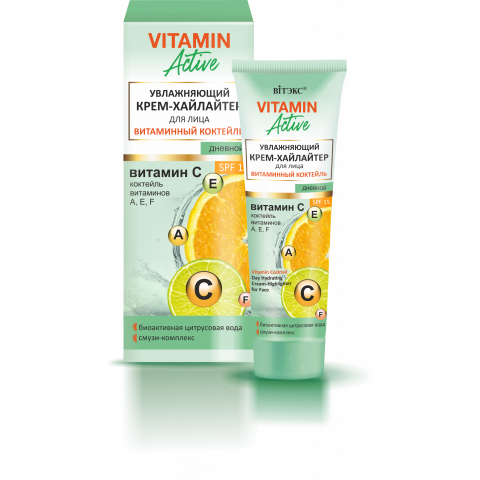 Крем-хайлайтер для лица дневной SPF 15 Витэкс Vitamin Active 40 мл Крем-хайлайтер для лица дневной SPF 15 Витэкс Vitamin Active 40 мл
